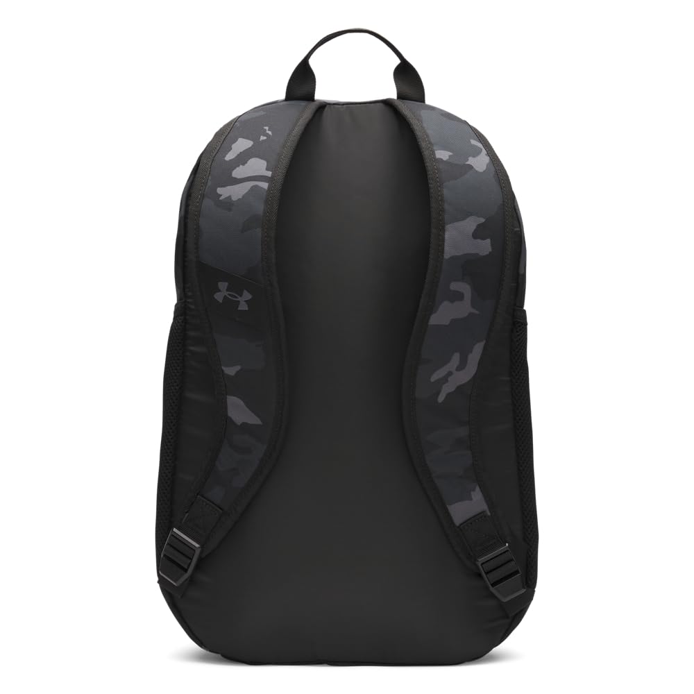 Under Armour Unisex Hustle Sport 6.0 Backpack, Zaino palestra idrorepellente per sport e atletica, Zaino sportivo con resistente fondo rivestito,Black/Black/Metallic Black,OSFM