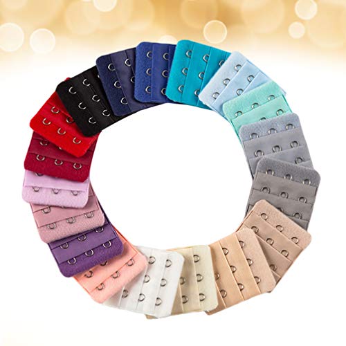 ABOOFAN Extensor de sutiã 10 peças, 3 ganchos, lingerie feminina, extensor, sutiã elástico, alças de