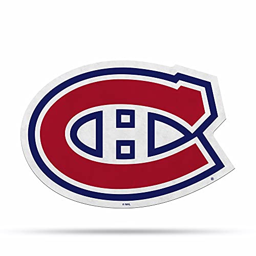 Rico Industries NHL Montreal Canadiens Primary Shape Cut Pennant - Home and Living Room Décor - Soft Felt EZ to Hang, 18x0.10x18