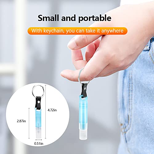 Mini Spray Bottle with Keychain 4pcs Mini Empty Refillable Perfume Plastic Spray Bottle 3ml4
