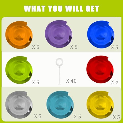 Image of 40Pcs Colorful Swirl Ceiling Decor Plastic Hanging Streamers Party Decorations Spiral Foil Party Supplies for Birthday Halloween Christmas Fall Celebration All Kinds of Parties