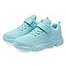YAVY Blue Sneakers Fashion Slip On Girls Sneakers for Running Walking Breathable Outdoor Athletic Shoes for Little Kid Size 11.5