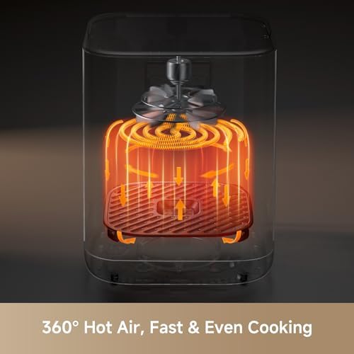 MOVA FD10s Pro Air Fryer with Dual HeatSync System, 360° Hot Poly-Air, Ceramic Coating and Metal Interior, Large 6L Capacity, Precise Control from 40°C to 230°C, 12 Recipes - 3