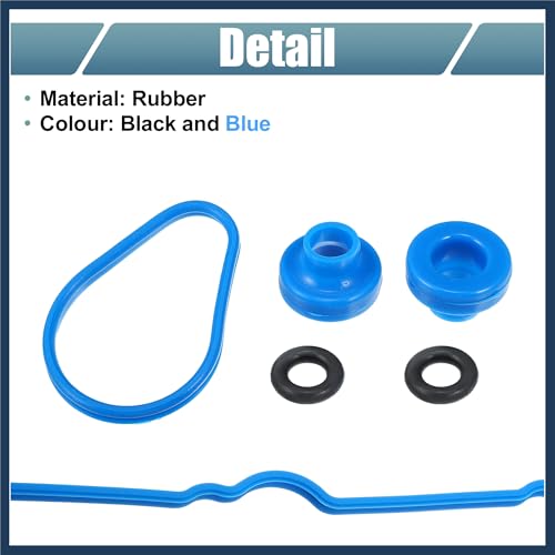 Image of Valve Cover Gasket Seal Set Kit with Grommets VS50462 for Chevrolet Colorado for GMC Canyon for Hummer H3 for Isuzu 15-10735-01 VS50703R Stylish Design