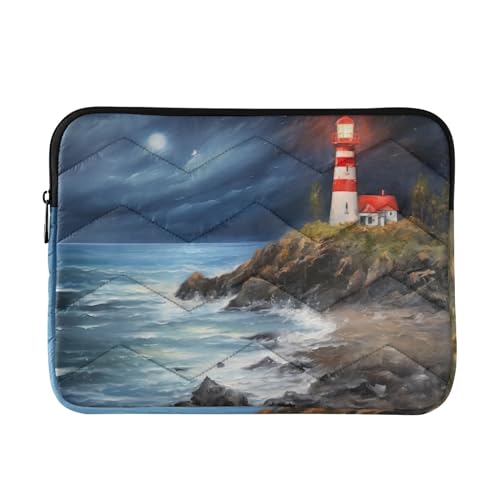 Funda para portátil 13-14 pulgadas con pintura de faro impermeable