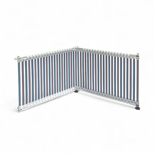 Cercadinho Multiuso Dobrável 2 à 8 Lados Modular alturas 40cm 60cm 80 cm Cores Variadas Seguro Resistente Atoxico (Branco, Rosa e Azul | 60cm Altura, 2 Lados)