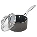 Stone & Beam Sauce Pan with Lid, 1-Quart, Hard-Anodized Non-Stick Aluminum
