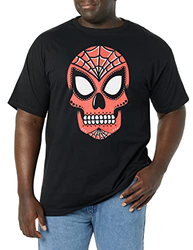 T-Shirt Spider-Man Marvel Crâne en Sucre Coton Anti-Déformation Homme