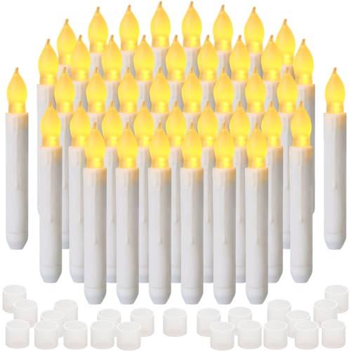 Fausses bougies coniques à suspendre pour décoration de Noël et fenêtres