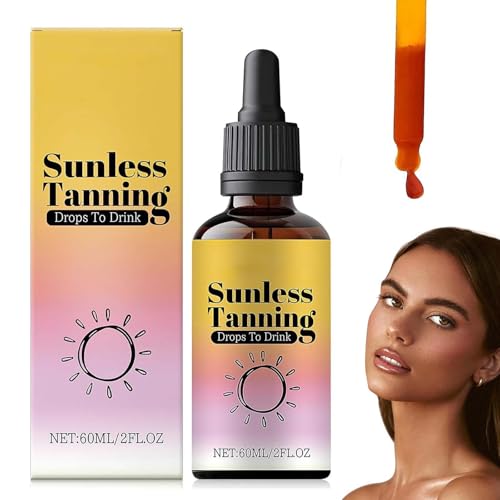 Zeria Sunless Tanning Drops, Gotas Bronceadoras Sin Sol, Gotas Bronceadoras Orales, Potencian La Melanina De Forma Natural, Mejora Tu Tono Natural de Piel (B)
