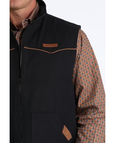 Cinch Mens Black Canvas Vest2