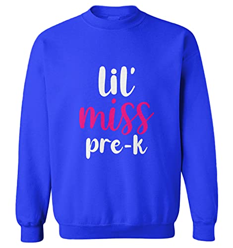 Lil' Miss Pre - K - Little Pre School Toddler Fleece Crewneck Sweater