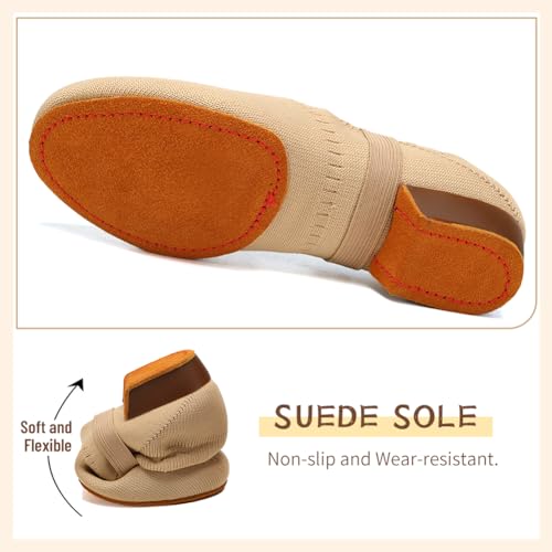 Women's Latin Dance Practice Shoes for Beginners 1" Low Heel Standard Ballroom Social Salsa Dancing Shoes3