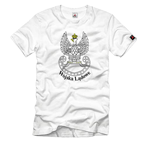 T-shirt armée de Pologne blanc taille 2XL ample pour passionnés d'histoire militaire