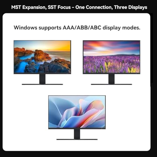 Image of Displayport to Dual HDMI Splitter Extended for Double Screen 4K@60Hz Display Port to 2 HDMI Adapter for Computer Graphics Cards Support MST & SST Mode