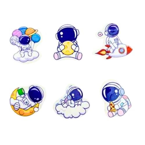 Image of Birthday Popper 24 Pcs Astronaut Shaped Erasers for Kids as Birthday Return Gift - Fun Cartoon Design - 5mm Thick Pencil Erasers for Boys & Girls - Classroom Rewards, Stationery, School Supplies