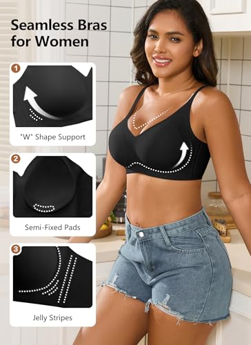 Women's Supportive Wireless Push-Up Bra – Seamless Comfort, Full Coverage, No Underwire, T-Shirt Smooth Women Bras3