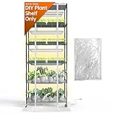 Bstrip Greenhouse Cover for Bstrip DIY Grow Light Shelf Only – Tent Size: 30.7" L x 14.5" W x 79.5" H (78L × 37W × 202H cm)
