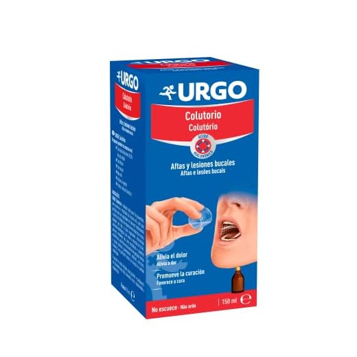 Urgo - Aftas Colutorio Líquido - Tratamiento de aftas, llagas y pequeñas heridas bucales - Frasco de 150 ml con tapón dosificador