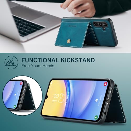 Étui portefeuille Samsung A15 housse protection antichoc bleue - 2