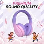 Kids Headphones for School Toddler, 3.5mm Jack, Gradient Pink - Image 7