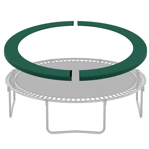 SONGMICS Replacement Trampoline Safety Pad Mat, 12 ft (144 Inches) Spring Cover, Removable, UV-Resistant, Tear-Resistant Edge Protection, Standard Size, Dark Green USTP012C02 by SONGMICS - Used condition - US$47.96