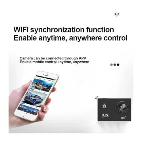Image of 4K Ultra HD Waterproof Action Camera with 2.0 Inch Screen, WiFi Remote Control Portable Helmet Sports DV Camcorder