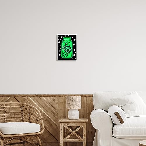 Image of 'Spooky Specimen Jar'| Framed Giclee Art | Stupell Industries | White, 11 x 14 Inches, Easy to Hang and Sturdy, Made in USA, by Ziwei Li