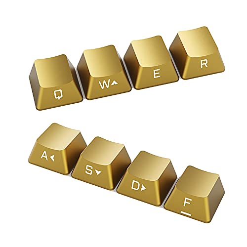 Juego De Teclas De AleacióN De Aluminio Para Teclados MecáNicos Para Juegos, Perfil Oem Con Teclas De Metal Grabadas En El Lateral (Qwerasfd) Cover