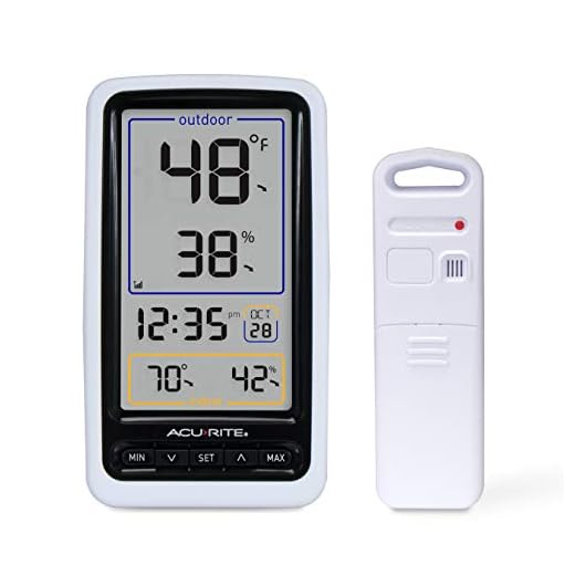 AcuRite 01136M Wireless Thermometer with Indoor/Outdoor Temperature and Humidity, White