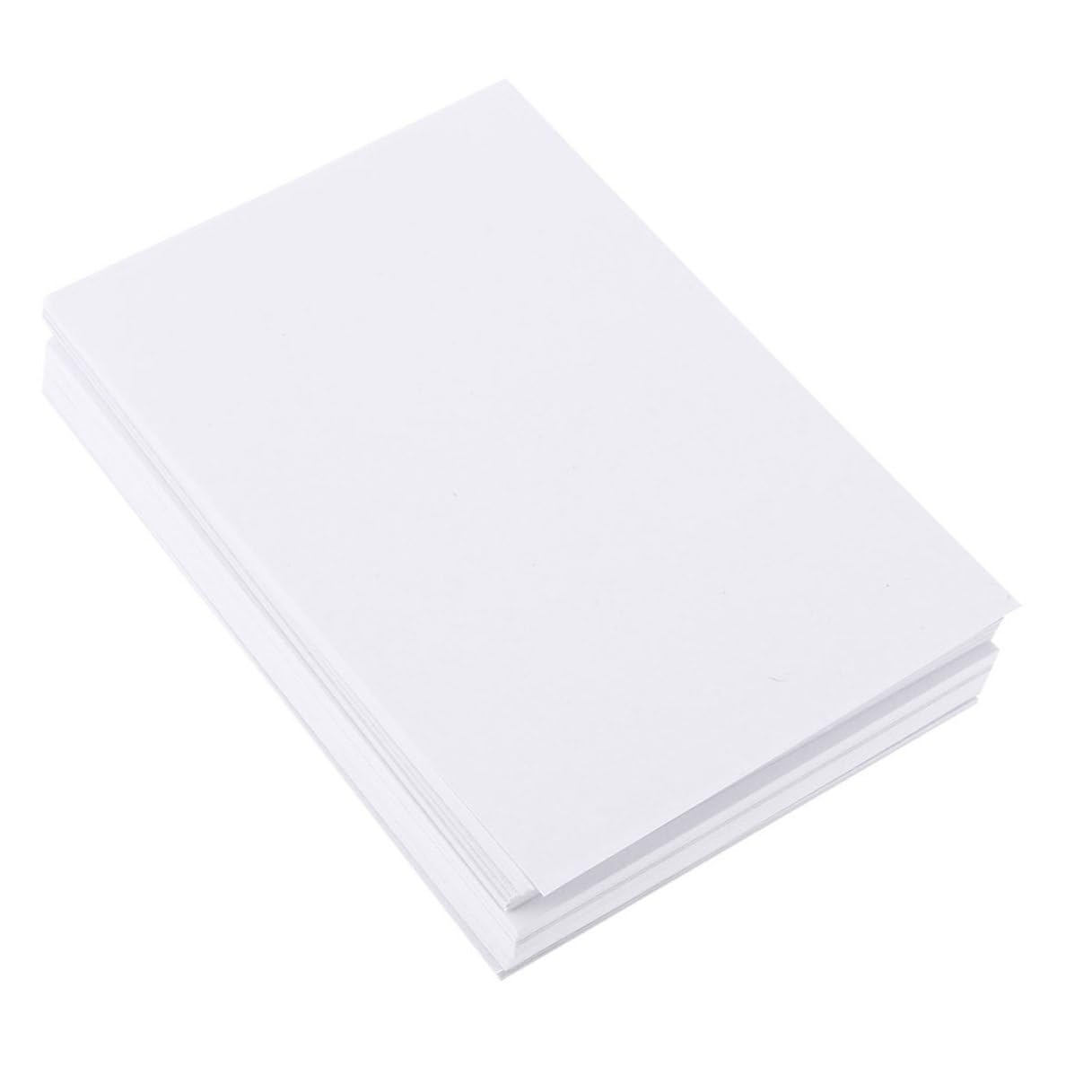 Gogogmee Aquarellpapier Glatte Oberfläche für Anfänger und Schüler 100 Blatt Weißes Papier zum Skizzieren und Malen 100 Stück Malzubehör
