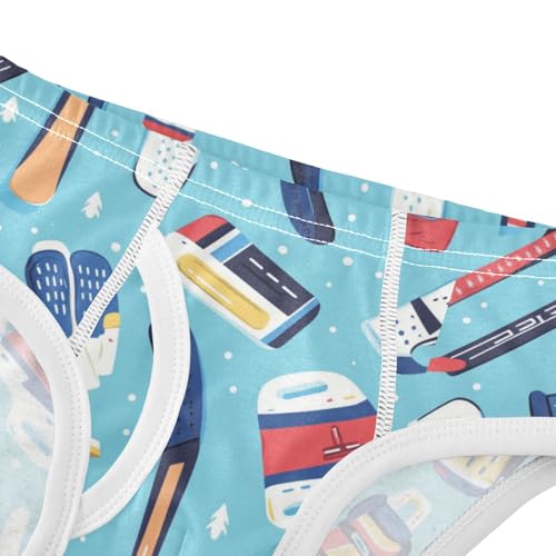 Wusikd Hockey Boys' Underwear Cotton Blue Boys Briefs Soft Toddler Underwear 2T4
