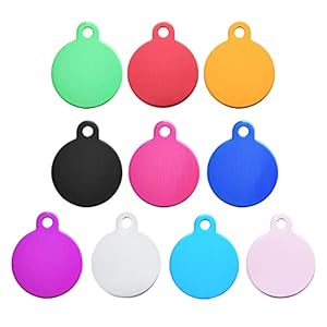 CHENRUI-10-Round-Blank-ID-Name-Tag-Disc-Pet-ID-Tags-for-Stamping-or-Engraving 10 Round Blank Pet ID Tags