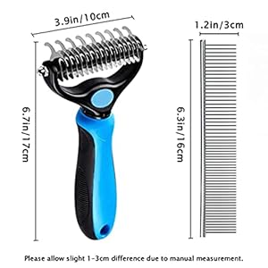 Dog-Brush-for-Shedding-2-Sided-Deshedding-brush-for-Dogs-Cats-Premium-Grooming-Comb-for-Short-Long-Haired-dogs-Cats-other-Pets-Blue-10-Count - Cucciolini Doodles   Dog-Brush-for-Shedding-2-Sided-Deshedding-brush-for-Dogs-Cats-Premium-Grooming-Comb-for-Short-Long-Haired-dogs-Cats-other-Pets-Blue-10-Count