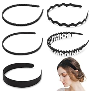 Plastic Headbands for Women, Fashion Non Slip Headbands with Teeth, Wide Hair band Hair Accessories for Women and Girls