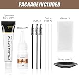 LOPHE Brow & Lash Dye Kit - Black Eyebrow & Eyelash Tint, Formula with Fibres for Full Brows & Volume Lashes - Image 2