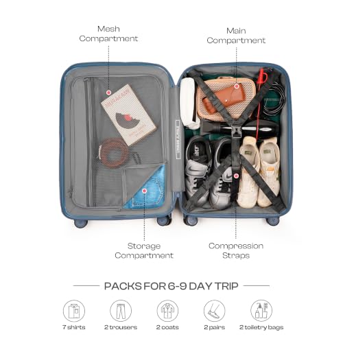 Image of Urban Jungle Polycarbonate 360 Degree by Safari, Trolley Bags Set of 2, Cabin & Medium Luggage, Premium Hardside Suitcase with USB Charging Port, 8 Silent Wheels and TSA Lock (Black), 65 cm