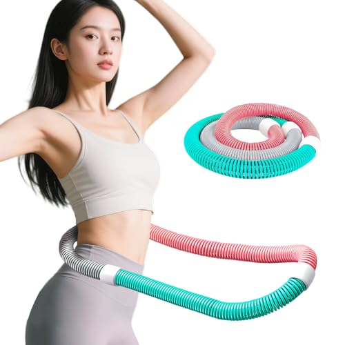 【2025 夏新登場】フラフープダイエット用 フラフープ ダイエット PVC ソフトスプリングフラフープ 折りたたみ式 ポータブル 異臭がない 腰に優しい 重み付け 脂肪燃焼 静音設計 フラサークル 脂肪燃焼 筋トレ シェイプアップ (ウエスト・背中・脚・