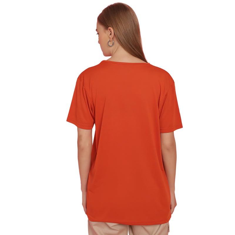 Image of Round Neck Cotton Printed Women Regular Fit Tshirt-P1950