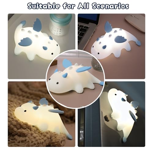 Image of S NMT Novelty Silicone Nailoong Night Light RGB Color Changing Sleeping Lamp, Timing 30Min 3 Level Brightness Dimming Beside Lamp for Baby Gifts Room Decor