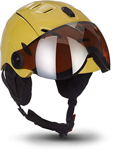 Skihelm mit Visier von Moto Helmets K96 für Damen und Herren