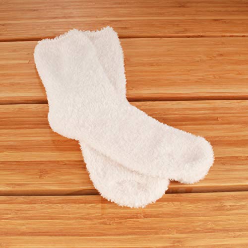 Image of BambooMN Women's Fuzzy Soft Colored Socks