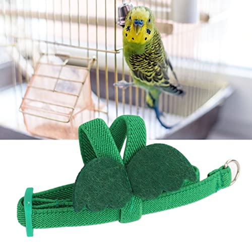 Arnês para papagaio, elástico ajustável, resistente à mordida, ergonômico, arnês para pássaros de es
