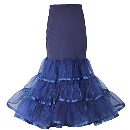 Image of Women Mermaid Petticoat Fishtail Underskirt Trumpet Crinoline for Mermaid Wedding Dress