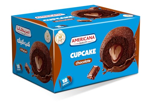 Americana Chocolate Filled Chocolate Cupcake 18 x 28 g