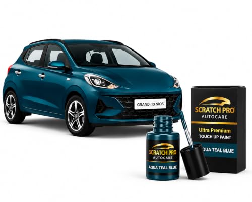 Image of Automotive Touch Up Paint Compatible with Grand i10 NIOS | Aqua Teal Blue (UU3) | 12ml | Exact Color Match | Quick Dry