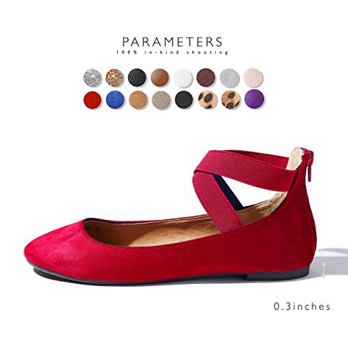 DailyShoes Women's Classic Ankle Strap Comfy Pointed Toe Casual Comfort Slip-On Flat Shoes - Image 3