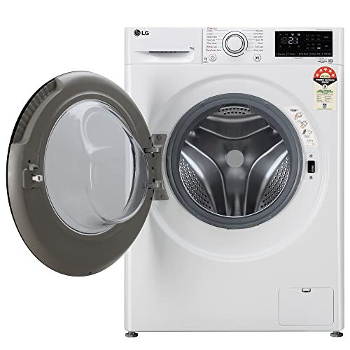Get the Best Washing Experience with LG's 7 Kg 5 Star Inverter Front Load Washing Machine with Inbuilt Heater, AI DD Technology & Steam for Optimal Hygiene!