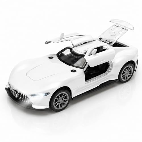 Image of Mercedes Vision GT Die-Cast Toy Car for Kids - 1:36 Scale Pull Back Metal Model with Openable Doors, LED Lights & Music - Alloy Mini Car for Boys & Collectors【Color As Per Stock】