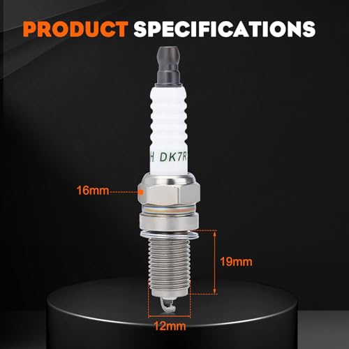 Image of Hipa 14 132 11-S DCPR6E Spark Plug for Kohler XT650 XT675 XT775 XT800 RH255 RH265 XTX650 XTX675 XTX775 Lawn Mower Tractor Pack-of-2